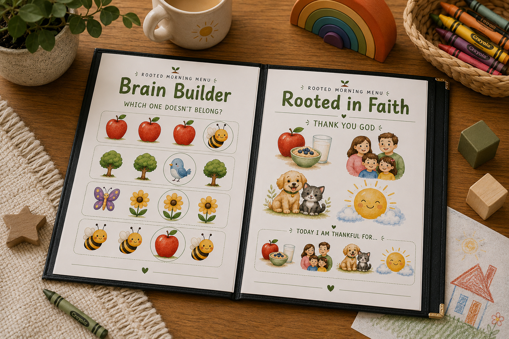 Rooted Morning Menu - Toddler Edition