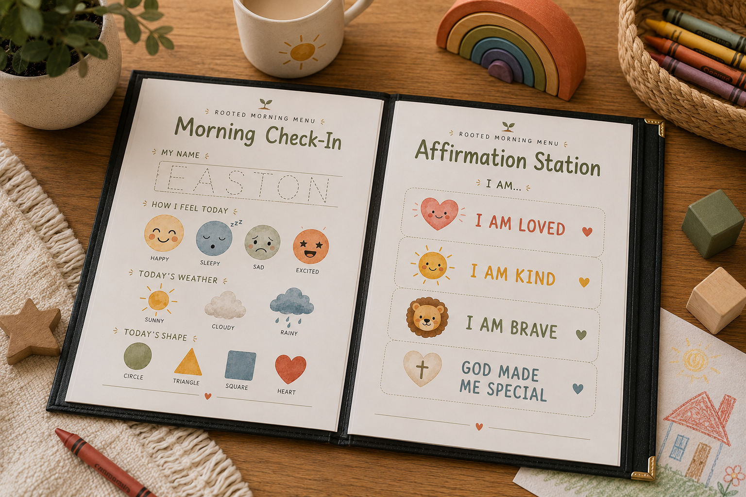 Rooted Morning Menu - Toddler Edition