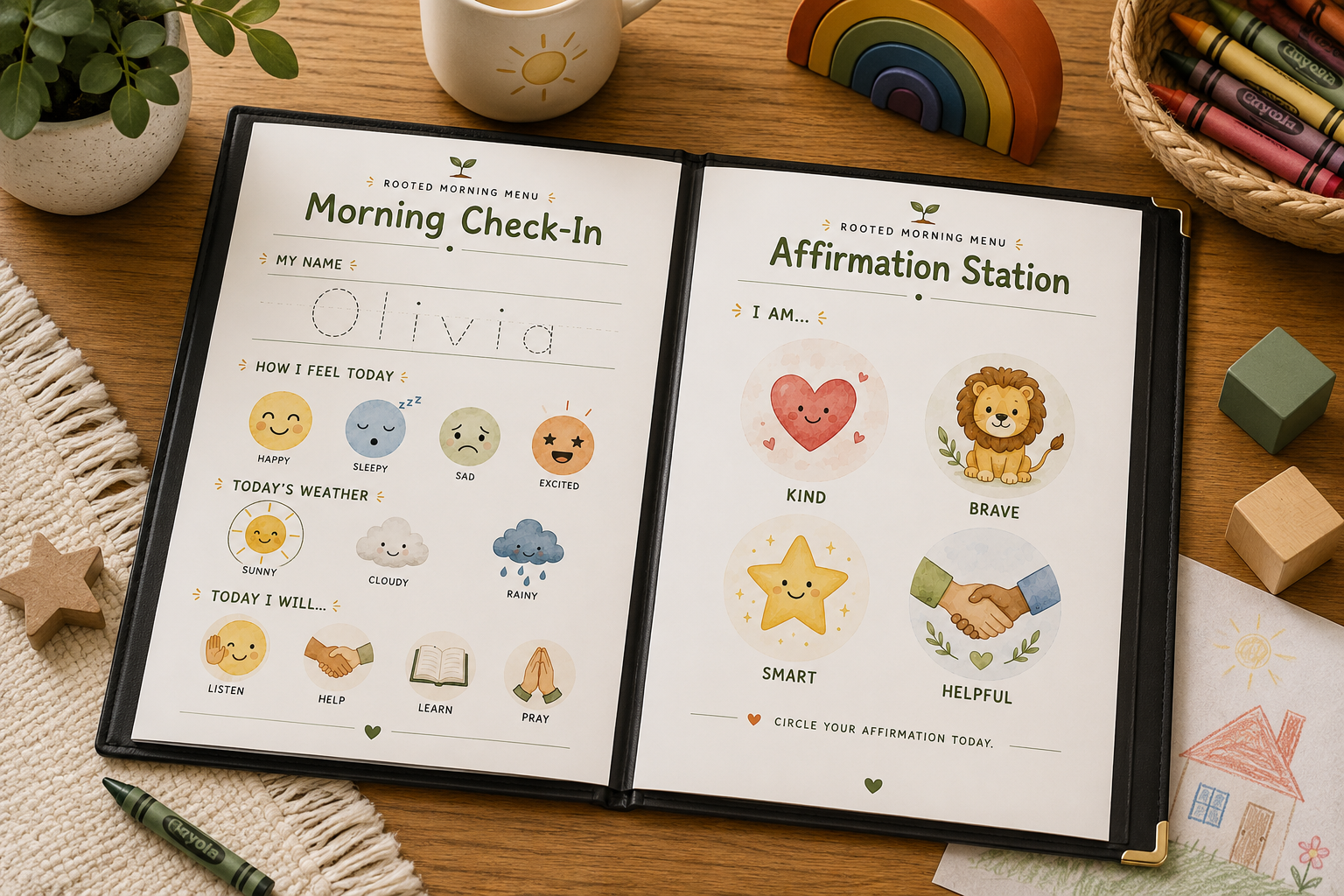 Rooted Morning Menu - Preschool Edition