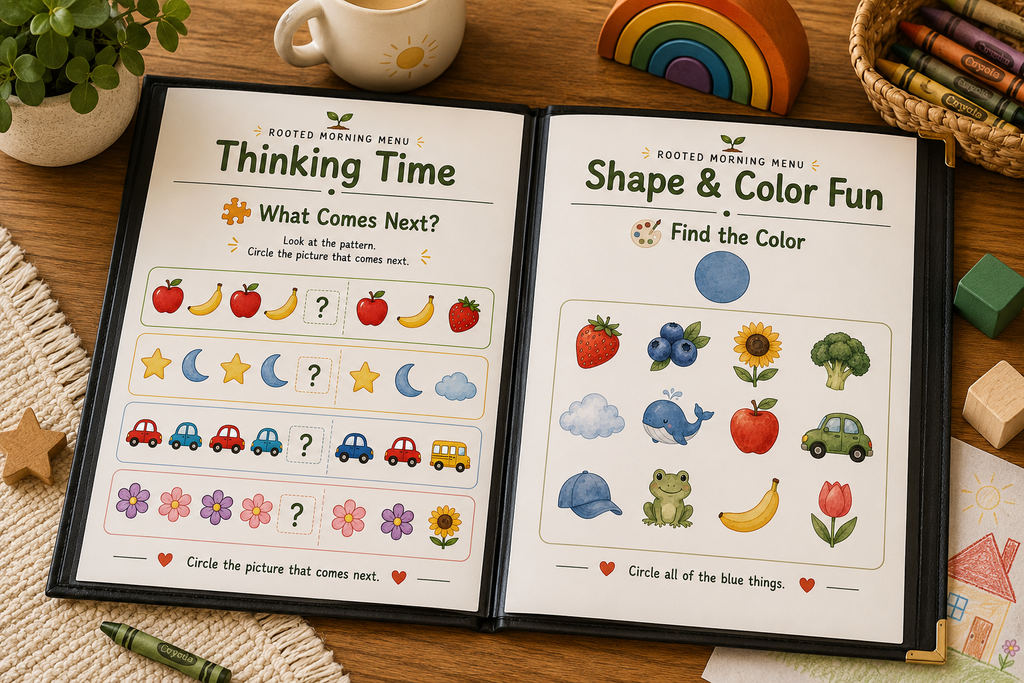 Rooted Morning Menu - Preschool Edition
